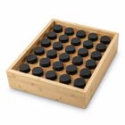 Aromelio, Palette, bambusowy organizer na przyprawy z montażem do ściany, 30 słoiczków, 4,5-9 cm