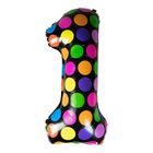 Arpex, balon foliowy, cyferka 1, w kropki