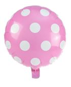 Arpex, balon foliowy, kropki, jasnoróżowy