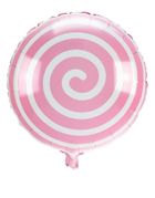 Arpex, balon foliowy, lizak, jasnoróżowy