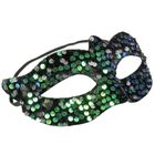 Arpex, maska wenecka z cekinami, ciemna