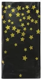 Arpex, obrus, złote gwiazdki czarny