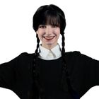 Arpex, peruka z długimi warkoczami, czarna