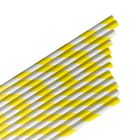 Arpex, słomki papierowe, paski, limonkowe, 144 szt.