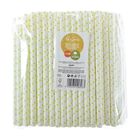 Arpex, słomki papierowe, shake, 8 mm, żółte, 144 szt.