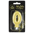 Arpex, świeczka, cyfra 0, eko-brokat