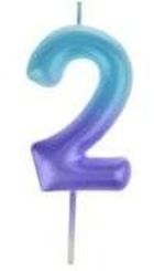 Arpex, świeczka, cyfra 2, ombre