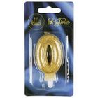 Arpex, świeczka urodzinowa premium, liczba 0, złota