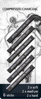 Artea, zestaw węgli prasowanych, 6 szt.