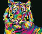 ArtiFly, malowanie po numerach, Tygrys kolorowy, 40-50 cm