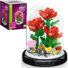 Artyk, kwiaty piwonie pod kloszem, klocki konstrukcyjne, 684 elementy