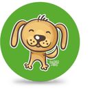 Artyk, Sportox Kids, piłka gumowa, Psiak, 23 cm