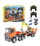 Artyk, tir laweta z koparką, pojazdy budowlane, zdalnie sterowane