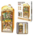 Askato, Book Nook, Książkowy zakątek, kawiarnia, drewniane puzzle 3D, 213 elementów