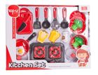 Askato, kuchenka, patelnia, garnek, talerze i akcesoria, zestaw kucharza