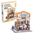 Askato, Uliczny zakątek, piekarnia, drewniane puzzle 3D, 185 elementów