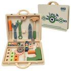 Askato, walizka z narzędziami, drewniana, 31 elementów