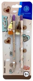 Astra, Astrapen, ołówki z przywieszką, Animals Choco, 2 szt.