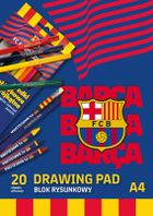 Astra, FC Barcelona, blok rysunkowy, A4, 100g, 20 arkuszyuszy
