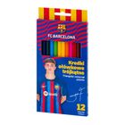 Astra, FC Barcelona, kredki ołówkowe, trójkątne, 12 kolorów