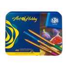 Astra, kredki z drewna cedrowego w metalowym pudełku, 48 kolorów