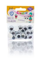 Astra, oczy samoprzylepne 15 mm, oczy arlekina