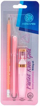 Astra, zestaw piśmienniczy, pastel rose gold, 3 elementy
