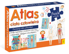 Atlas ciała człowieka z mapą i puzzlami