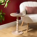 Atmosphera, Alix, stolik kawowy, na ozdobnej nodze, średnica 38 cm