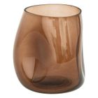 Atmosphera, Bravi, wazon szklany, brązowe szkło, 16 cm