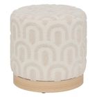 Atmosphera, Copas, pufa tuftowana, biała, 38 cm