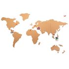 Atmosphera, mapa świata na ścianę do zaznaczania miejsc, 102-50 cm, korkowa