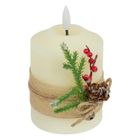 Atmosphera, ozdobna świeca parafinowa LED, 10 cm