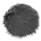 Atmosphera, poduszka na krzesło, sztuczne futro, Ø 32 cm, szara