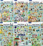 Avanti, naklejki edukacyjne, Mapy świata