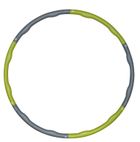Axer Sport, Hula Hoop, zielone, 100 cm, 6 elementów