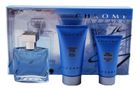 Azzaro, Chrome, zestaw wwoda toaletowa 30 ml + perfumowany balsam po goleniu 30 ml + perfumowany żel do mycia ciała i włosów 50 ml