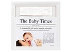 Baby Art, News print, ramka, biała
