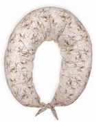 BabyMatex, poduszka do spania i karmienia z tkaniny bawełnianej, moon, kwiatki