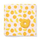 BabyOno, otulacz bambusowy z grzechotką, orange, 120-120 cm