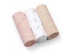BabyOno, pieluszki muślinowe marszczone, różowe, 70-70 cm, 3 szt.