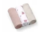 BabyOno, pieluszki muślinowe marszczone, szare, 70-70 cm, 3 szt.