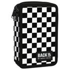 BackUp, piórnik rozkładany, podwójny, z wyposażeniem, Szachownica