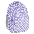 BackUp, plecak szkolny, 3-komorowy, Szachownica Fiolet