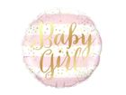 Balon foliowy, Baby Girl, w paski, 46 cm