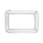 Balon foliowy, ramka srebrna, fotobudka, 87-72 cm