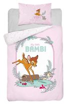Bambi, 2-częściowy komplet pościeli, różowy, 100-135 cm