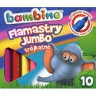 Bambino, flamastry trójkątne Jumbo, 10 kolorów
