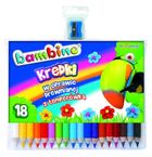 Bambino, kredki drewniane, 18 kolorów