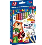 Bambino, kredki w oprawie drewnianej z temperówką, 12 kolorów